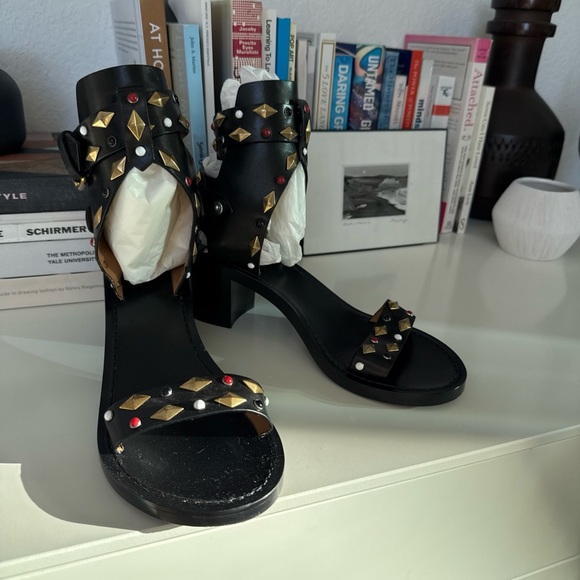 Isabel Marant Jaeryn gladiator leather ankle strap sandals 38 - Picture 7 of 8